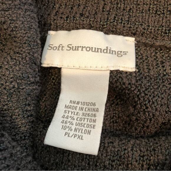 Soft Surroundings mocha brown cowl neck sweater tunic size Petite Large / XL - Picture 15 of 15